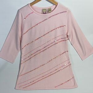 Antthony Design Original Pink Sequin Embellished Top